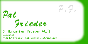 pal frieder business card